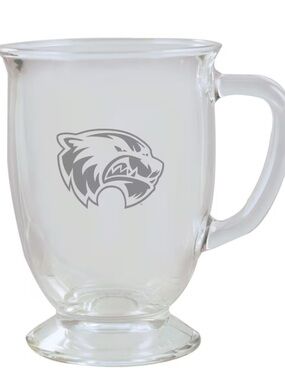 Wolverine Logo Coffee 16 oz Glass Cafe Mug Sports School College